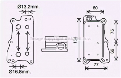 AVA QUALITY COOLING ms3688 -  масляный радиатор, двигательное масло